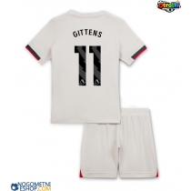 Otroški Nogometni dresi Chelsea Jamie Gittens #11 Gostujoči 2025-26 Kratek Rokav (+ Kratke hlače)